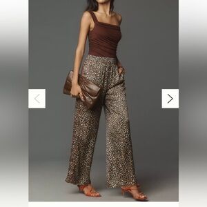 Anthropologie leopard pull on pants size small